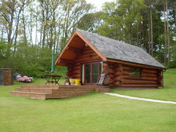 lyne view, log cabin