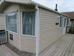 Pet friendly riverside static caravan