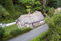 Thatched cottage, Wherwell in the the Test Valley