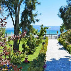 Amarynthos Beachfront Vacation House with garden