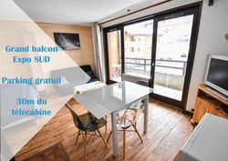 Le Relai S34 - Grand et lumineux studio avec coin montagne 4-6 pers, 50m des pistes, grand balcon exposé SUD, DRAPS NON COMPRIS