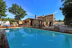 Stone house with pool near sea