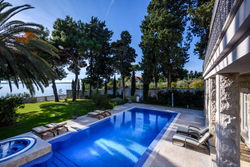 Luxury Seafront Villa Castello Split with private heated pool, jacuzzi and sauna at the beach in Split